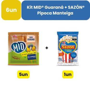 Imagem de Kit MID Guaraná + SAZÓN Pipoca Manteiga - 5 Refrescos 20g + 1 Tempero 