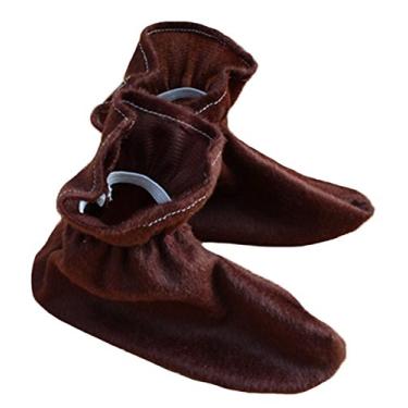 Imagem de Vestido de festa, cor lisa, sapatos de animais, fantasia infantil (marrom)