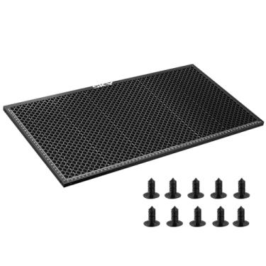 Imagem de SKOUPHY Update P2 Cortador a laser de CO2 revestimento resistente ao calor, área de trabalho de favo de mel de 605 * 300 mm com pinos de fixação para cortador a laser XTool P2