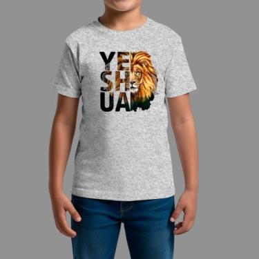 Imagem de Camisetas Infatil Básica Casual Moda Religiosa Manga Curta Yeshua Leon