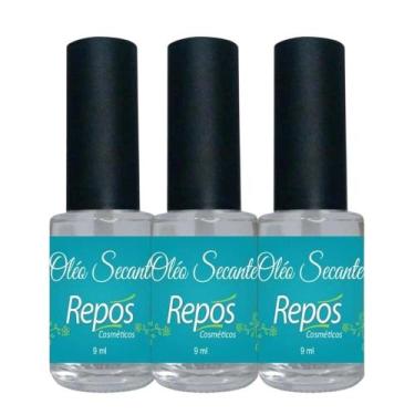 Imagem de Kit 3 Óleo Secante de Esmalte Secagem Rápica Repos Cosméticos 9ml