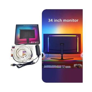 Imagem de Fita De Luz LED RGB USB Sincronizada Para Monitores De 24, 27, 32 E 34