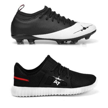 Imagem de Chuteira De Campo Botinha Airplane A7 + Tênis Eazy-Masculino
