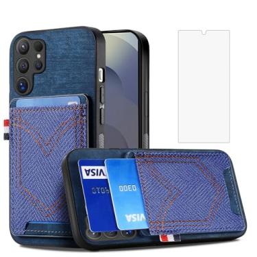 Imagem de Asuwish Capa de celular para Samsung Galaxy S25 Ultra 5G capa magnética com protetor de tela de vidro temperado e suporte de cartão de couro PU acessórios S25Ultra 25S S 25 25Ultra 6.9 2025 feminino