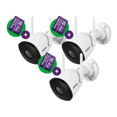 Imagem de Kit 3 Câmeras Wi-fi Intelbras Im5s Com Cartao 32gb Fullhd