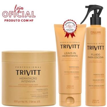 Imagem de Trivitt: Fluído para Escova 300ml, Hidratação Intensiva 500g e Leave-I
