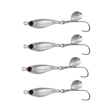 Imagem de Conjunto De Iscas De Pesca Em Metal Prateado 4 Peças 5g-30g Isca De Ji