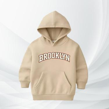 Imagem de Blusa de Moletom Infantil Brooklyn com Capuz Flanelada Moleton Conforto Premium Estilo Streetwear-Unissex