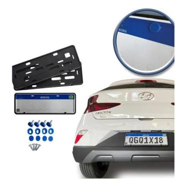 Imagem de Molduras Suporte Placa De Carro Mercosul C/ Lacre Parafuso - Congratul