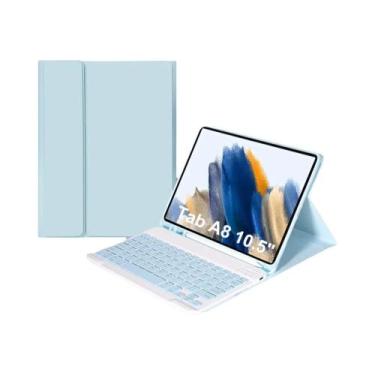 Imagem de Capa Com Teclado Bluetooth Sem Fio E Suporte Inteligente Para Samsung 
