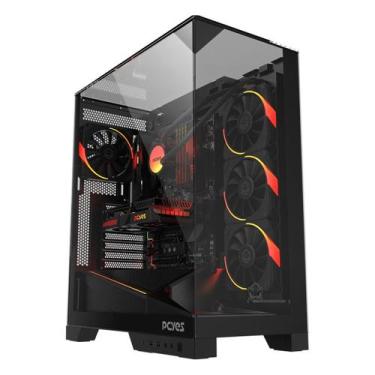 Imagem de Gabinete Gamer Pcyes Forcefield Dome Black Vulcan - Gffdbv