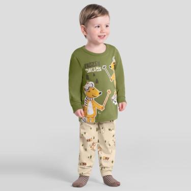 Imagem de Pijama infantil menino animais brilha no escuro Brandili