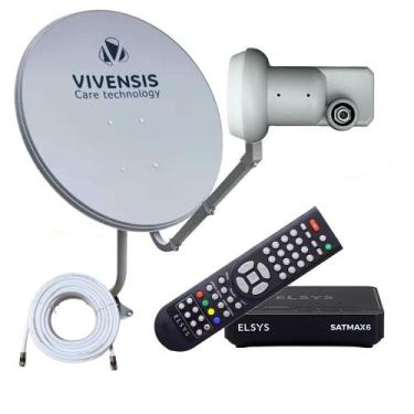 Imagem de Antena Parabólica Banda KU com 01 Receptor ELSYS SATMAX 6