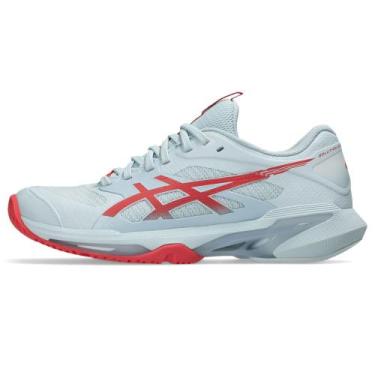 Imagem de Tênis ASICS Solution Speed Ff 4 - Feminino - Azul/Rosa, 37