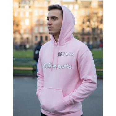 Imagem de Blusa de Frio Moletom Fazer Yamaha Casa Canguru Unissex, Rosa, G