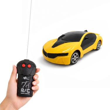 Imagem de Carrinho de Controle Remoto Bmw I8 Escala 1:24 com Iluminação Interna Amarelo Draik