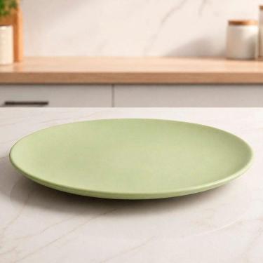 Imagem de Kit 6 Pratos Sobremesa Unni Oliva Cerâmica 20cm Verde Oxford
