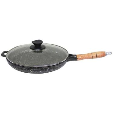 Imagem de Frigideira Marmorizada Antiaderente Grill Oriental com Tampa