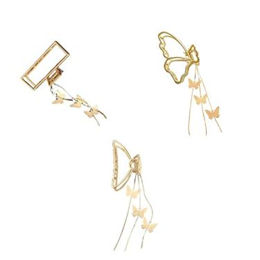 Imagem de JINGLIN Pacote com 3 prendedores de garra para cabelos finos Borboleta Lua Retangulares de cabelo para mulheres, meninas, presente para o Dia das Mães, Dia dos Namorados, banquete de aniversário, festa