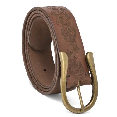 Imagem de Timberland Cinto de couro casual feminino para jeans, Marrom (esticado), Small (30-36)