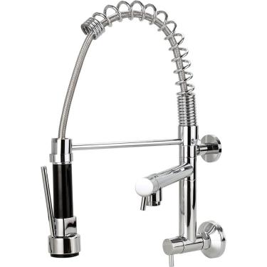 Imagem de Torneira Para Cozinha Gourmet De Parede Munim Pingoo.casa - Prata