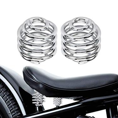 Imagem de Kit de montagem de molas de assento de motocicleta da Rebackker, suporte de mola de 5 cm, para Harley Sportster Softail XL 883 1200 Dyna Fatboy Bobber, cromado, 1 par