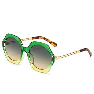 Imagem de Rede de armação grande feminina na moda, tiro de rua vermelho, óculos de sol de personalidade de rosto redondo, óculos de sol protetor solar, óculos de luz plana feminina, óculos de sol da moda, 10, tamanho único