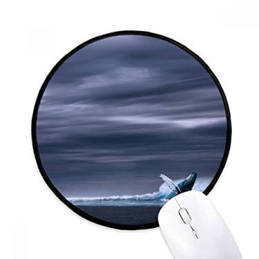 Imagem de DIYthinker Ocean Humpback Fish Science Nature Picture Mouse Pad Desktop Office Tapete Redondo para Computador