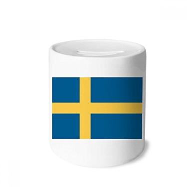Imagem de DIYthinker Sweden National Flag Europe Country Money Box Saving Banks Ceramic Coin Case Kids Adults