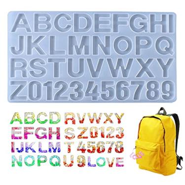 Imagem de Moldes de Silicone para Letras, Moldes de Silicone para Cartas Moldes de Chocolate, Moldes de letras de silicone para doces, decoração de bolos, fundição de resina, fundição de artesanato DIY Odod