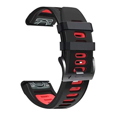 Imagem de HAZELS Pulseiras de substituição para relógio inteligente Garmin Fenix 7 7X 6 6X 5X 5 3HR Forerunner935 945 Pulseira de silicone de liberação rápida Correa (Cor: Cor C, Tamanho: 26mm Fenix 3 3HR)