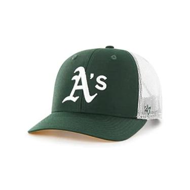 Imagem de '47 Boné de caminhoneiro ajustável masculino MLB, Oakland Athletics - verde/amarelo, Tamanho �nica