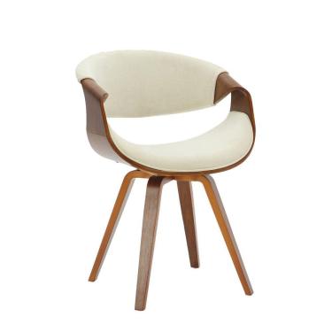 Imagem de Cadeira Estofada Madeira Couro Munique Fratini Nude