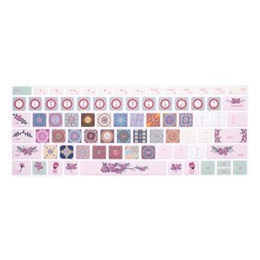 Imagem de HRH Capa protetora de silicone macia e ultrafina para teclado Microsoft Surface Pro 4 e Pro 7 2019/Surface Pro 6 2018/Surface Pro 5 2017 New Surface Pro 6 12,3 polegadas, padrão étnico