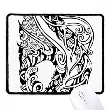 Imagem de Tapete de borracha para jogos Culture Chinese Line China Dragon Mousepad com borda costurada
