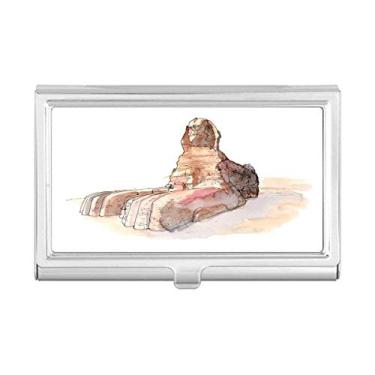 Imagem de Grande esfinge de Giza no Egito, porta-cartões de visita, caixa de bolso