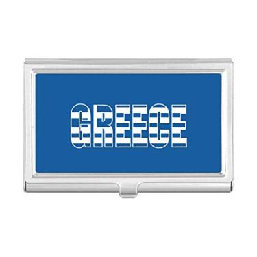 Imagem de Porta-cartões de visita com nome da bandeira da Grécia