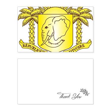 Imagem de Emblema Nacional Coate d'Ivoire Country, Cartão de agradecimento de aniversário