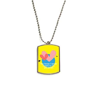 Imagem de Colar com pingente de etiqueta de cachorro em aço inoxidável com letra emocional clássica inglesa