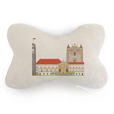 Imagem de DIYthinker Almofada de apoio de cabeça para decoração de pescoço de Portugal Coimbra National Landmark Building