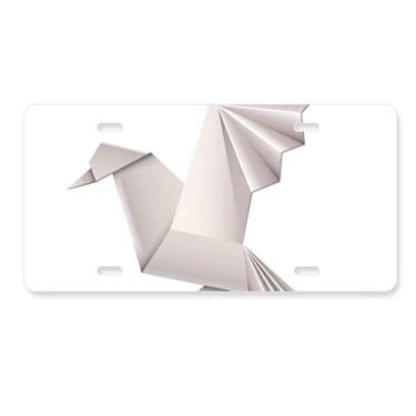 Imagem de DIYthinker Origami abstrato geométrico padrão pombo placa decoração carro acessório de aço inoxidável