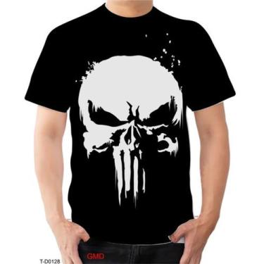 Imagem de Camisa Camiseta Justiceiro Caveira Skull Filme Luta Crime - Estilo Viz