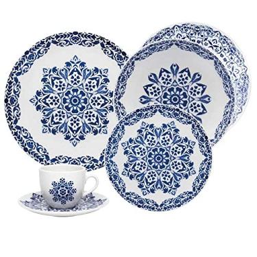 Imagem de Aparelho de Jantar e Chá 30pçs Coup Indian Porcelana Oxford