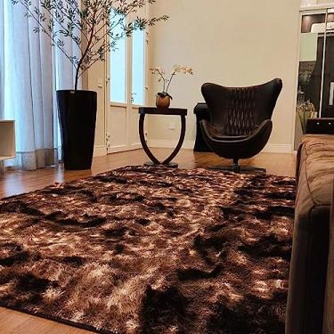Imagem de Tapete Peludo Felpudo 4,00x2,00 Grande Sala e Quarto Costa Oro Shaggy (4-MARROM MESCLADO)
