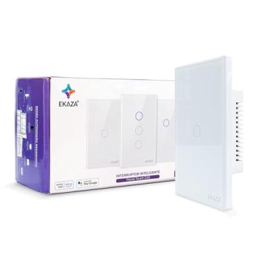 Imagem de EKAZA Interruptor Inteligente, Touch, borda 2.5 D, Wifi+BLE, 1 botão, Branco, Compativel com Google home e Alexa -EKGC-T307-1W