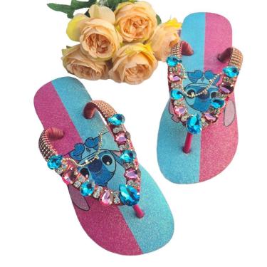 Imagem de Chinelo Havaianas Lilo e Stitch com Pedraria