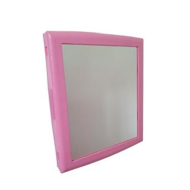Imagem de Armário Para Banheiro Com Espelho Rosa Pink - E Parte Interna - Mundo