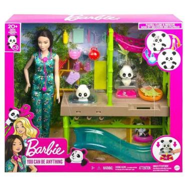 Imagem de Hkt77 Barbie Conjunto De Brinquedo Cuidados E Resgate De Pandas