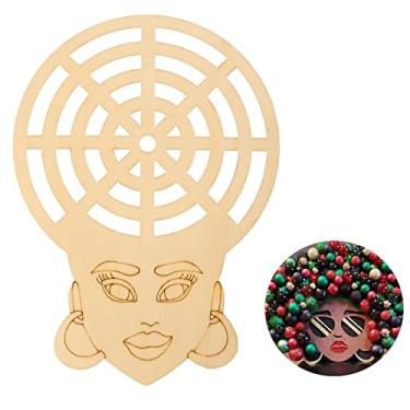 Imagem de Modelo de artesanato com recorte de madeira silhueta de cabeça afro-africana feminina rainha mãe imagem estêncil DIY artesanato para mãe presente 33 cm dia das mães