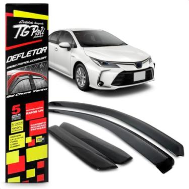 Imagem de Calha Chuva Defletor Inteiriça Slim Corolla Sedan 4 Portas 2019 2020 2021 2022 2023 Fumê